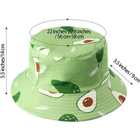4 Pack Unisex Print Bucket Hats, Cotton Beach Sun Hat for Women Summer Travel main image 6